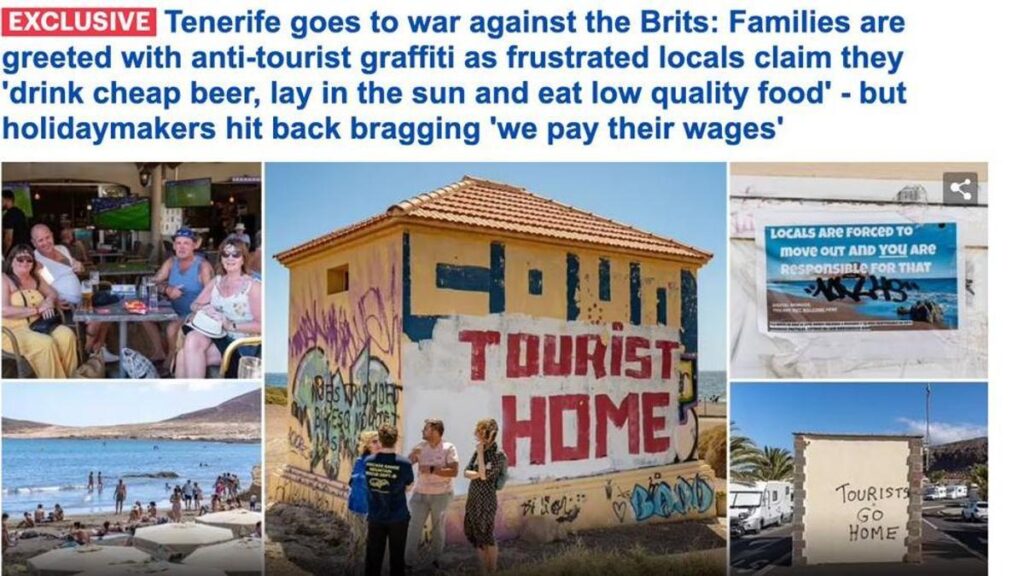 teneryfa idzie na wojne z brytyjczykami naglowek angielskiego tabloidu daily mail ktory ponownie wspomina o fobii turystycznej