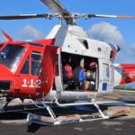 ranny wspinacz na teneryfie helikopter w akcji ratowniczej
