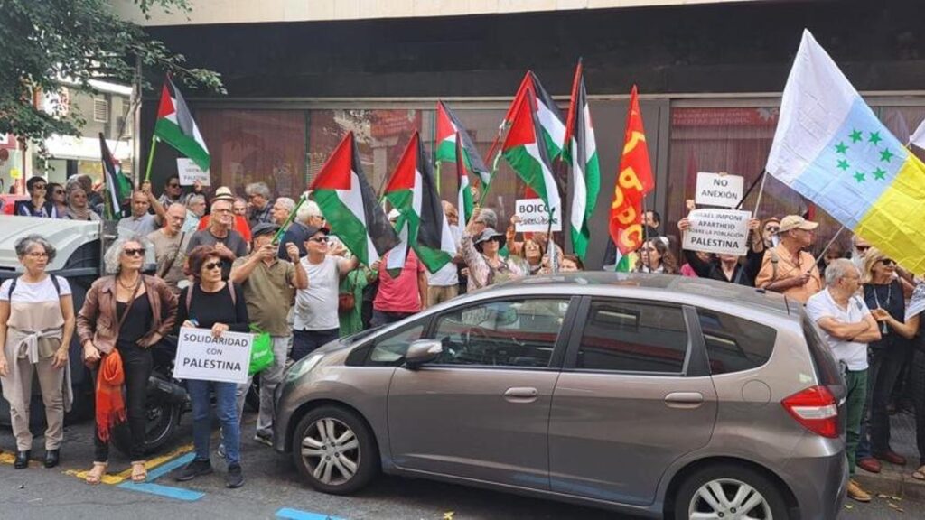 sankcje za protesty solidarnosci z palestynczykami na wyspach kanaryjskich