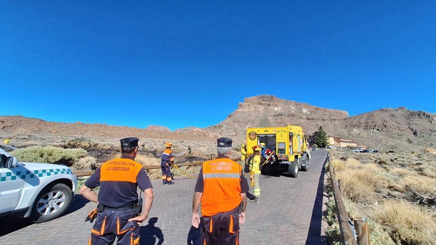 stabilizacja pozaru w parku narodowym el teide na teneryfie