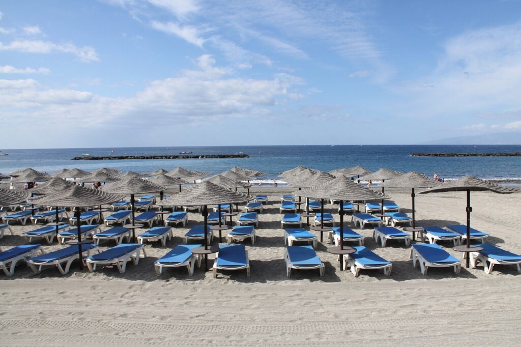 sunbeds, la caleta, tenerife, beach, canary, europe, spain, coastal, holidays, travel, sea, summer, coast, islands, destinations, tenerife, nature, tenerife, tenerife, tenerife, tenerife