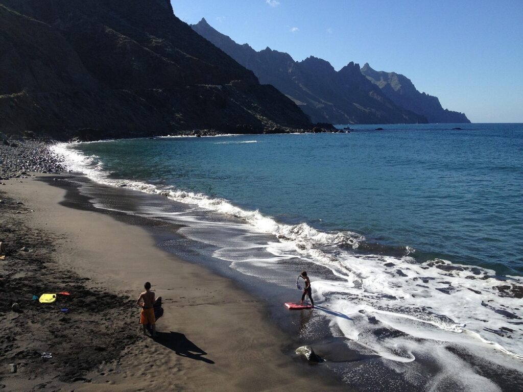 tenerife, beach, mountains, sea, canary islands, lava, waves, ocean, nature, vacations, tenerife, tenerife, tenerife, tenerife, tenerife