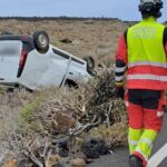 wypadek na lanzarote dostawczak wpadl w skaly