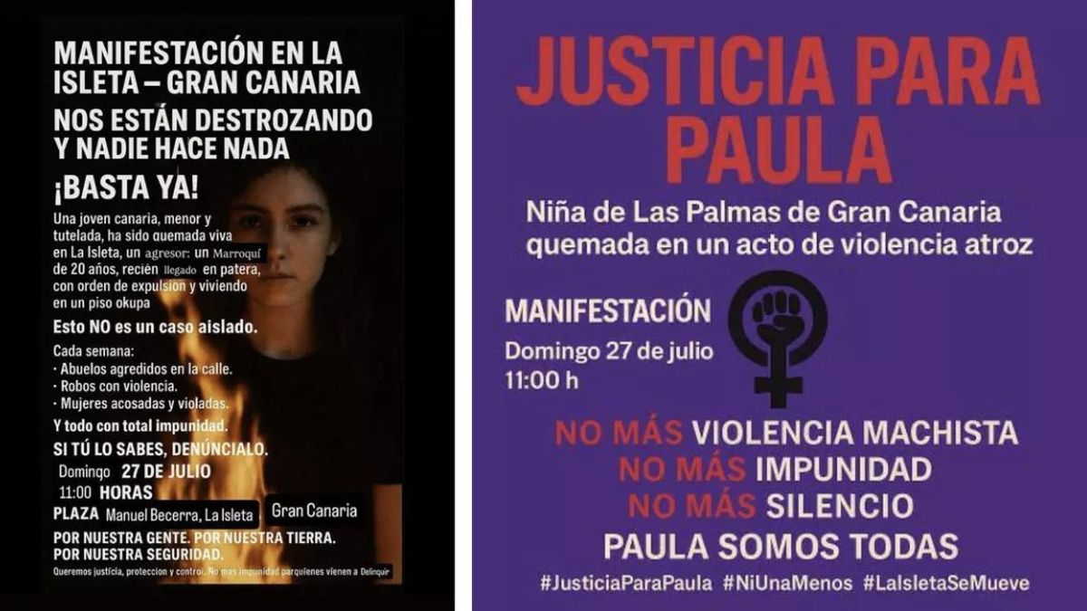 demonstracja ultraprawicy Las Palmas