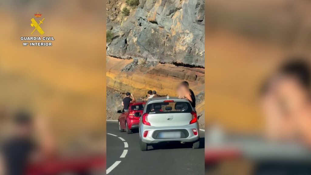 guardia civil ukarala turystow za niebezpieczna jazde po teide