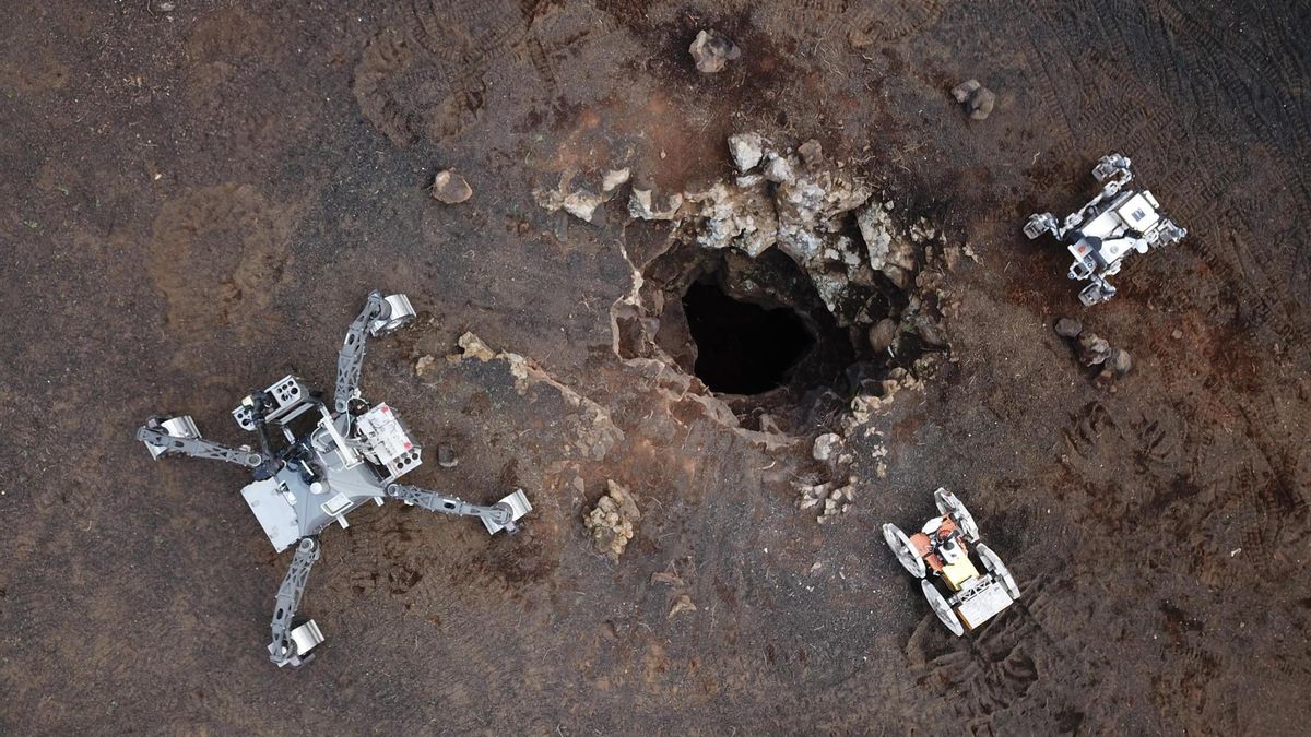roboty eksploracja rur lawowych