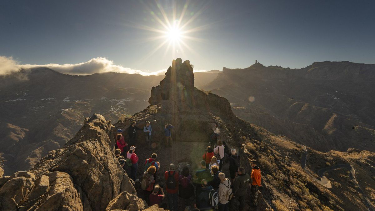 Roque Bentayga równonoc Gran Canaria