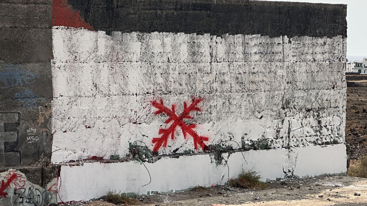 mural flaga Palestyny Lanzarote