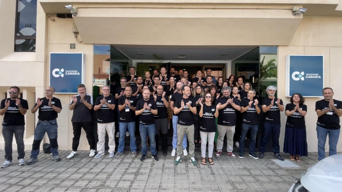 Televisión Canaria protest pracowników