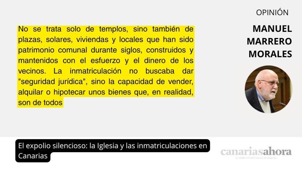 immatrykulacja nieruchomości Kościoła Wyspy Kanaryjskie