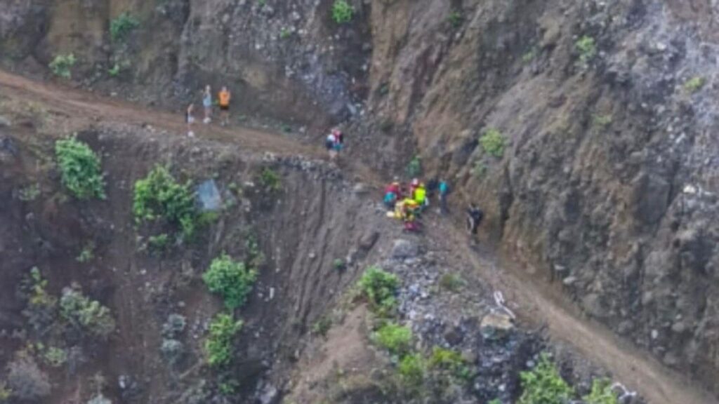 wypadek na szlaku Taganana-Afur Teneryfa