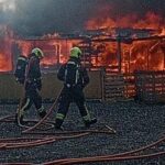 pożar ciężarówek Gran Canaria