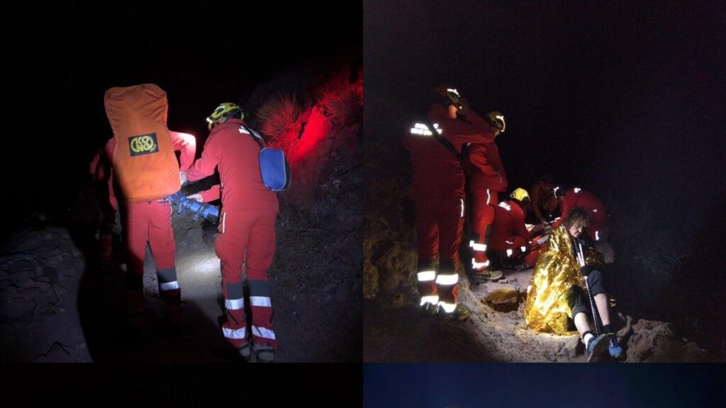 ratunek szescdziesieciolatki upadek szlak la merica la gomera