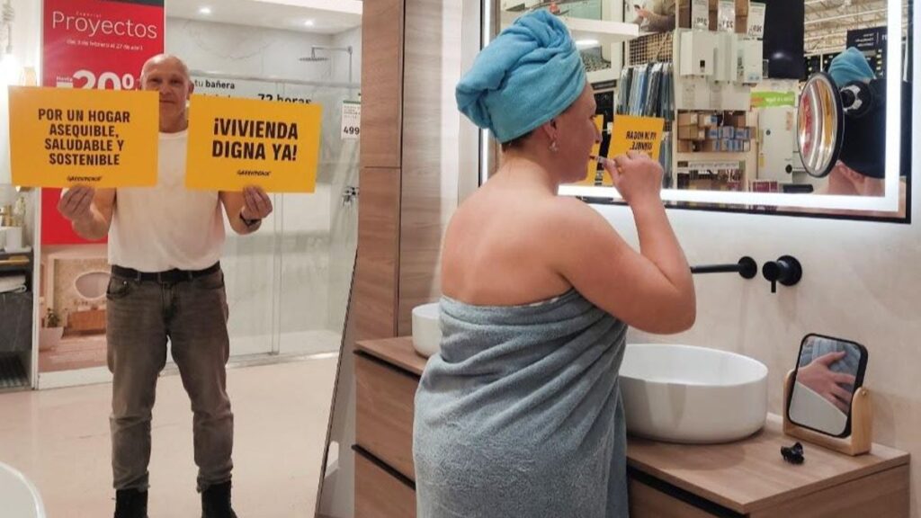 greenpeace akcja godne mieszkania gran canaria