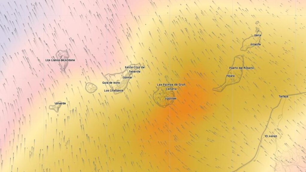kalima nadciaga wyspy kanaryjskie w chmurze pylu