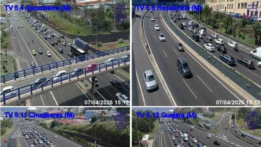 korki autostrada polnoc teneryfa tf5 kwiecien 2026