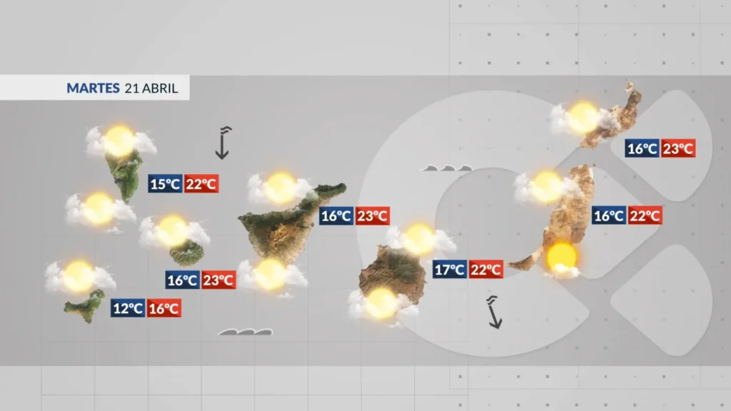 pogoda wyspy kanaryjskie 21 kwietnia 2026