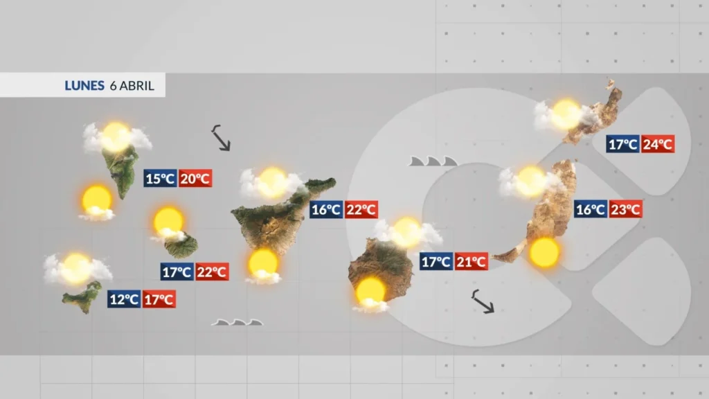 pogoda wyspy kanaryjskie 6 kwietnia 2026