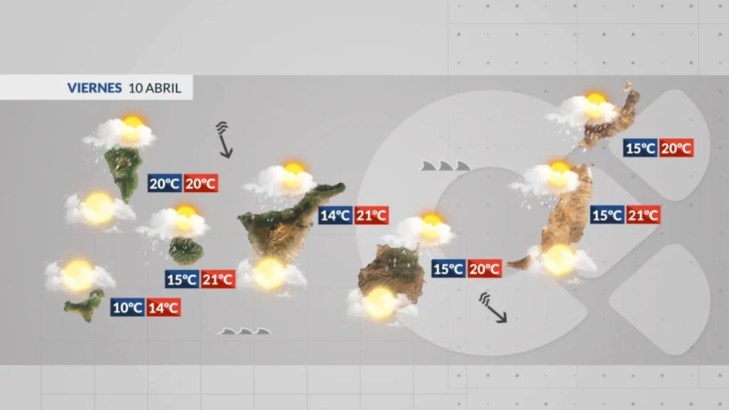 pogoda wyspy kanaryjskie piatek 10 kwietnia 2026