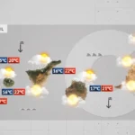 wtorek front deszczowy wzburzony atlantyk wyspy kanaryjskie