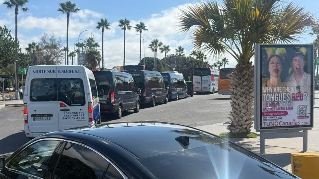 chaos autobusy tenerife south aena spotkanie