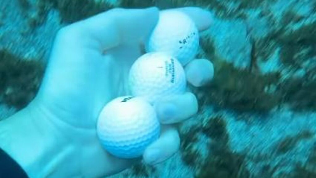 pilki golfowe w morzu teneryfa influencer