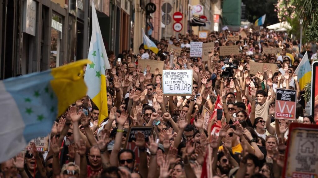 protesty o mieszkania wyspy kanaryjskie
